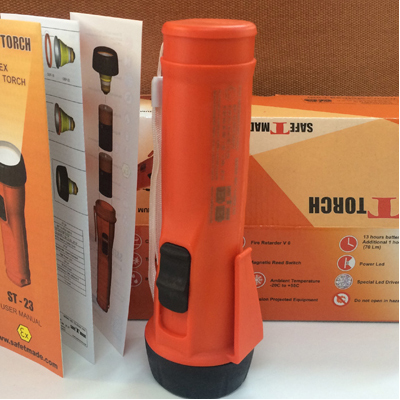 Safetorch ST-23 Exproof Atex El Feneri 2XD Size Pille Çalışır ATEX (EX)