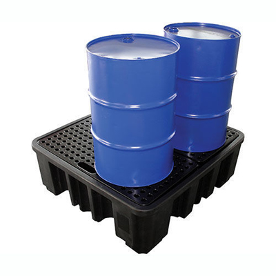 SJ-100-010 Spill Palllets Dört Varillik Siyah Döküntü Toplama Paleti