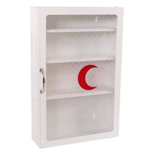 Ecza Dolabı Metal Gövdeli Tek Kapılı Duvara Monte Edilmeye Uygun Şeffaf Kapaklı Ecza Dolabı Metal Gövdeli Tek Kapılı Duvara Monte Edilmeye Uygun Şeffaf Kapaklı