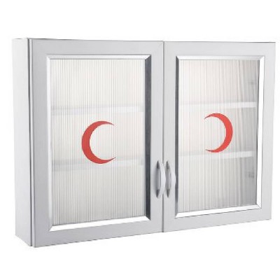 Ecza Dolabı PVC Plastik | 2 Kapılı Plastik Camlı Duvar Tipi