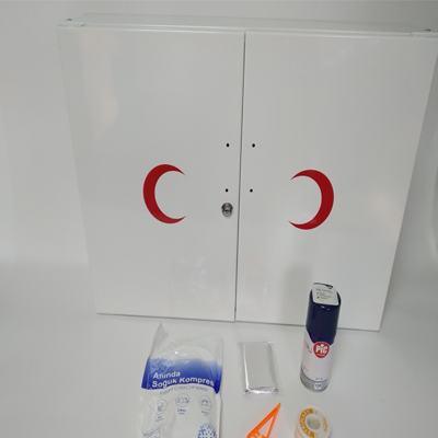 Metal İlk Yardım Ecza Dolabı | Çift Kapılı Kilitli Metal İlk Yardım Ecza Dolabı | Çift Kapılı Kilitli