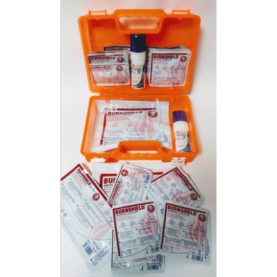 BURNSHİELD İlk Yardım Yanık Müdahale Çantası Duvara Monte Edilmeye Uygun Askı Aparatlı 