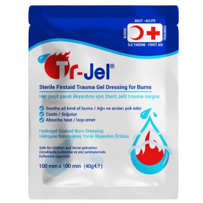 TR-JEL Steril Jelli Yanık Pansuman Örtüsü 10CM X 10CM (Minumum Satış 5 Adet)