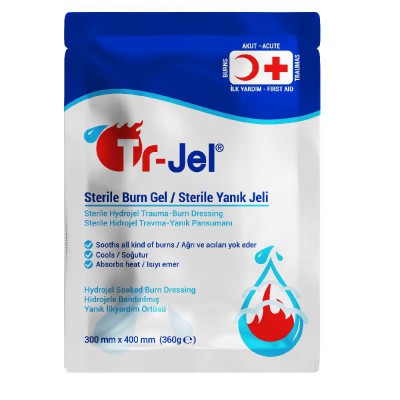 TR-JEL Steril Jelli Yanık Pansuman Örtüsü 30CM X 40CM  (Minumum Satış 3 Adet)
