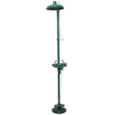 Vücut Göz Yüz Duşu Kombine Galvaniz Çelik Boyalı El - Ayak Kumandalı