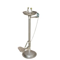 Göz Yüz Duşu Zemine Monte 304 Paslanmaz El - Ayak Kumandalı