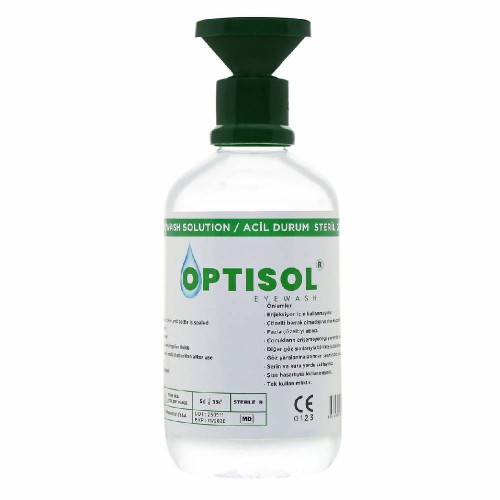 OPTİSOL Göz Duşu Suyu Solüsyonu. 500ML. Sterile Sodium Cloride 0,9%