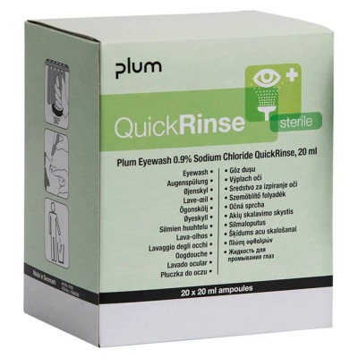Plum 5160 Yedek Göz Yıkama Solüsyonu 5X20ML Kartuş Steril Sodyum Clorür %0.9