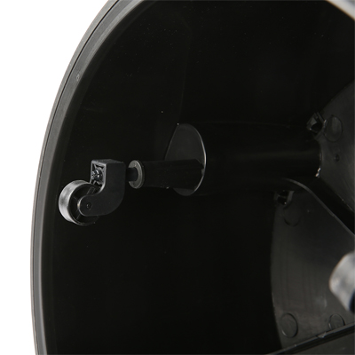 Tekerlekli Plastik Tabure Kaymaz Çift Katlı Siyah Renk