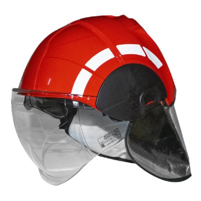 Pab Fıre Compact İtfaiyeci Bareti Vizörlü Renk Kırmızı Dış Katman Komple Reflektörlü