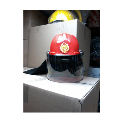 İtfaiyeci Bareti Polyester Enselikli Vizörlü