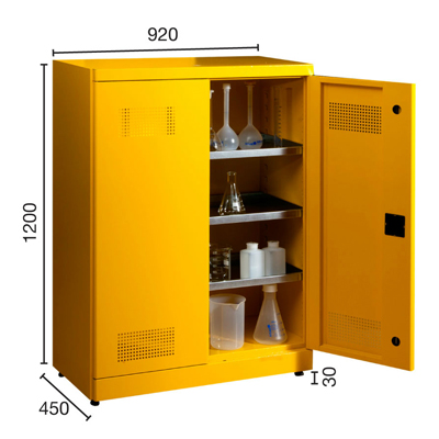 Kimyasal Madde Saklama Dolabı (3) Izgaralı 7460