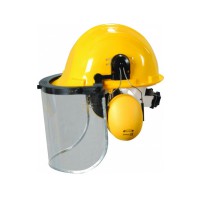 Essafe Vidalı Baret + Kulaklık + Şeffaf Siperlik GE 1280-1