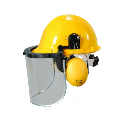 Essafe Vidalı Baret + Kulaklık + Şeffaf Siperlik GE 1280-1