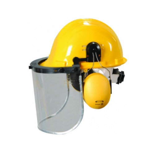 Essafe Vidalı Baret + Kulaklık + Şeffaf Siperlik GE 1280-1