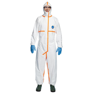 Tyvek Dupont 800J Kimyasal Koruyucu Tulum Renk Beyaz Cat III Type 3/4/5/6