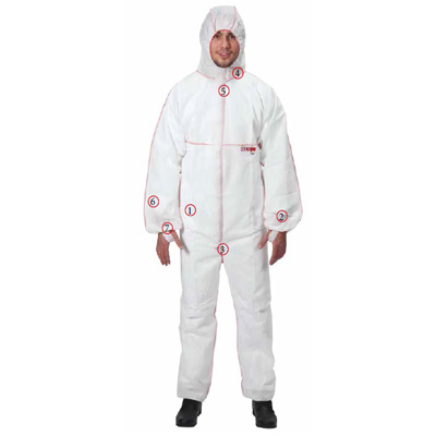 Multıtec-Temca Koruyucu Tulum Beyaz Renk Tip 5/6