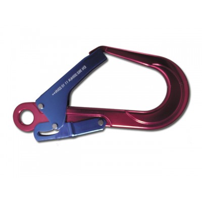 Alüminyum Kanca Karabina Renkli Çift Emniyet Kilitli "63 mm"