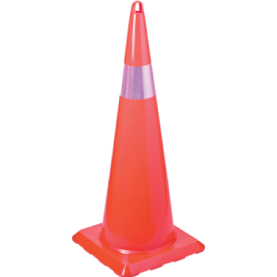 UT 5007 Pvc Trafik Konisi Yumuşak Kırılmaz 90cm "Reflektifli" 