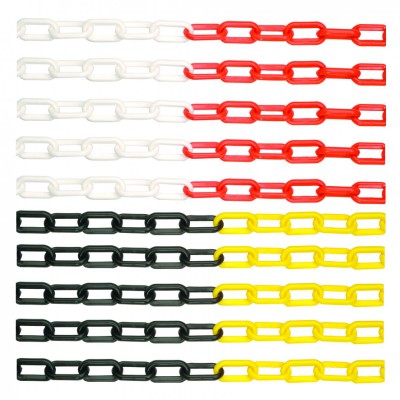 Plastik Trafik Zinciri Kırmızı-Beyaz 