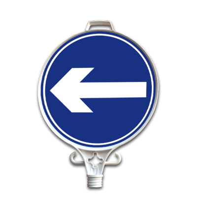 UT 2902 Sola Mecburi Yön Uyarı Levhası Çift Yön 280mm