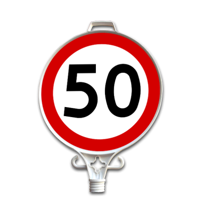UT 2908 Azami Hız Sınırlaması 50 KM Uyarı Levhası Tek Yön 280mm
