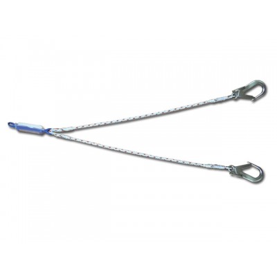 Şok Emicili Alüminyum Kanca Karabinalı Çift Bacaklı Uzatma Halatı "63mm"