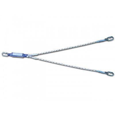 Şok Emicili Çelik Karabinalı Çift Bacaklı Uzatma Halatı "20mm"