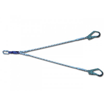 Çift Bacaklı Çelik Kanca Karabinalı Uzatma Halatı "58mm"