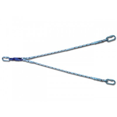 Çift Bacaklı Kilitli Çelik Karabinalı Uzatma Halatı "20mm"